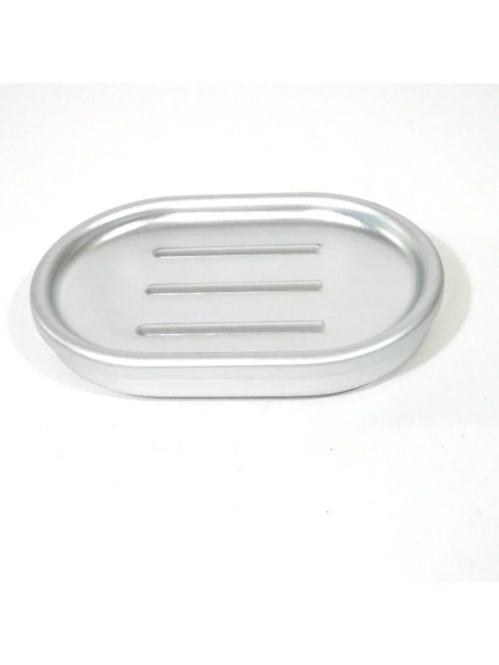 Made By Design Solid Soap Dish Aluminum Silver Bath Bathroom 3.3